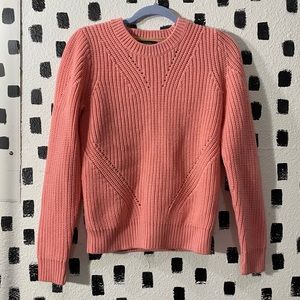 Coral Pink Winter Wool Sweater Size Small